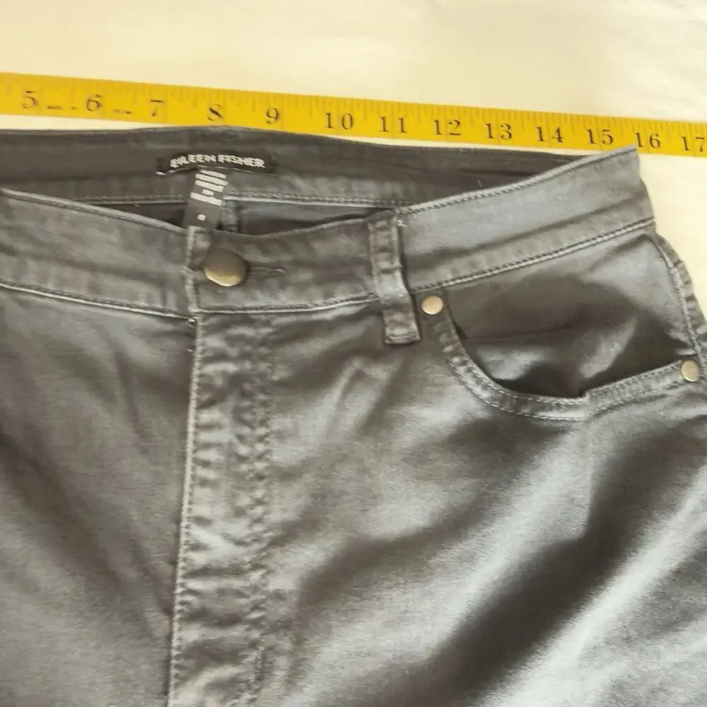 Eileen Fisher Women’s High-Waist Slim Leg Jeans Dark Gray – Size 8 - Picture 10 of 11